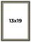 13x19 Museum-Quality Picture Frame with UV-Resistant Acrylic & Acid-Free Backing, Available in 4 Finishes - Gold, Silver, Bronze, and Black